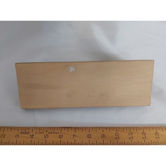 Vintage German Dresser Valet Pen Holder Wooden Signed Vaudrey chateau scene - Picture 4 of 5